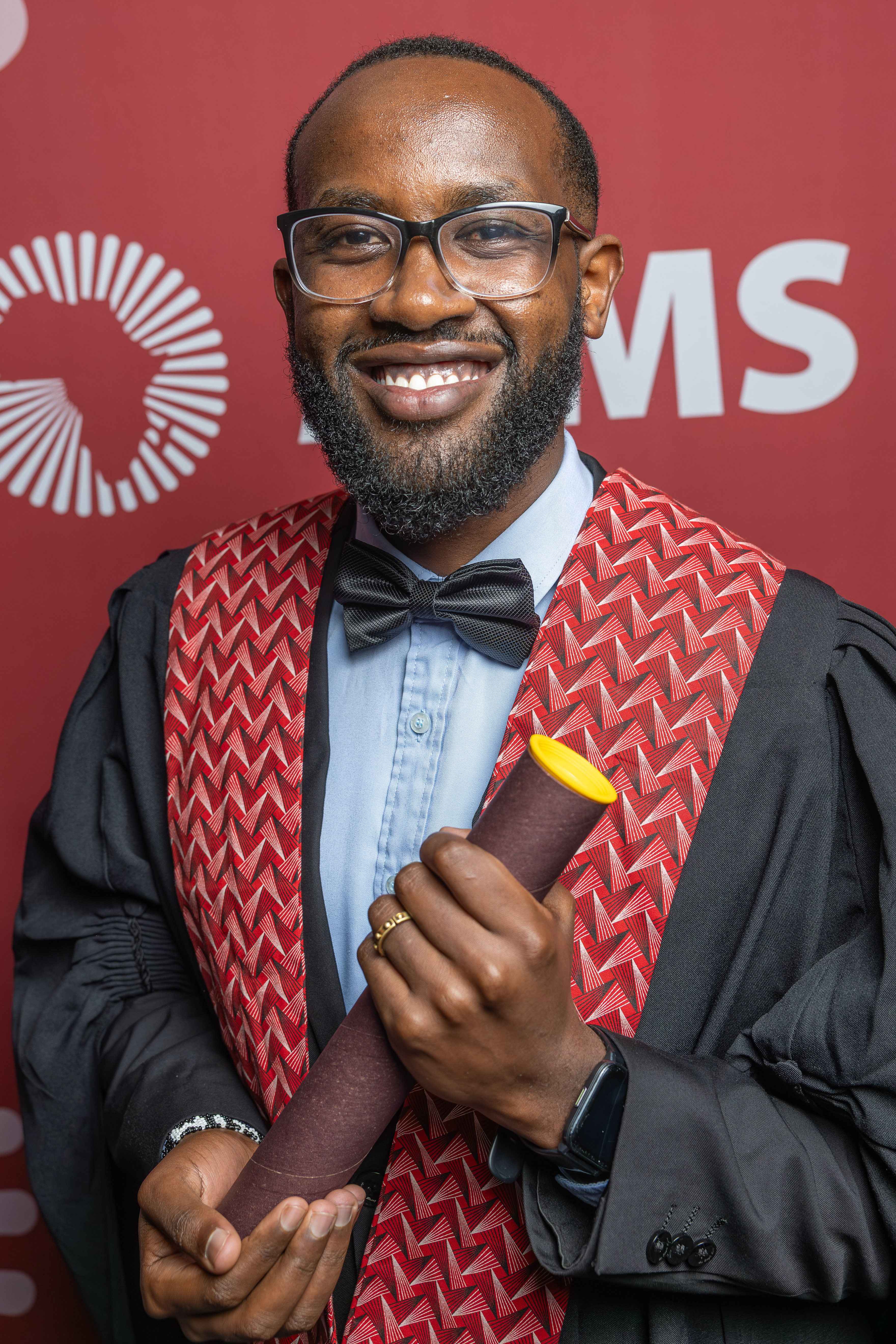 Josiah K. Kimani at AIMS graduation